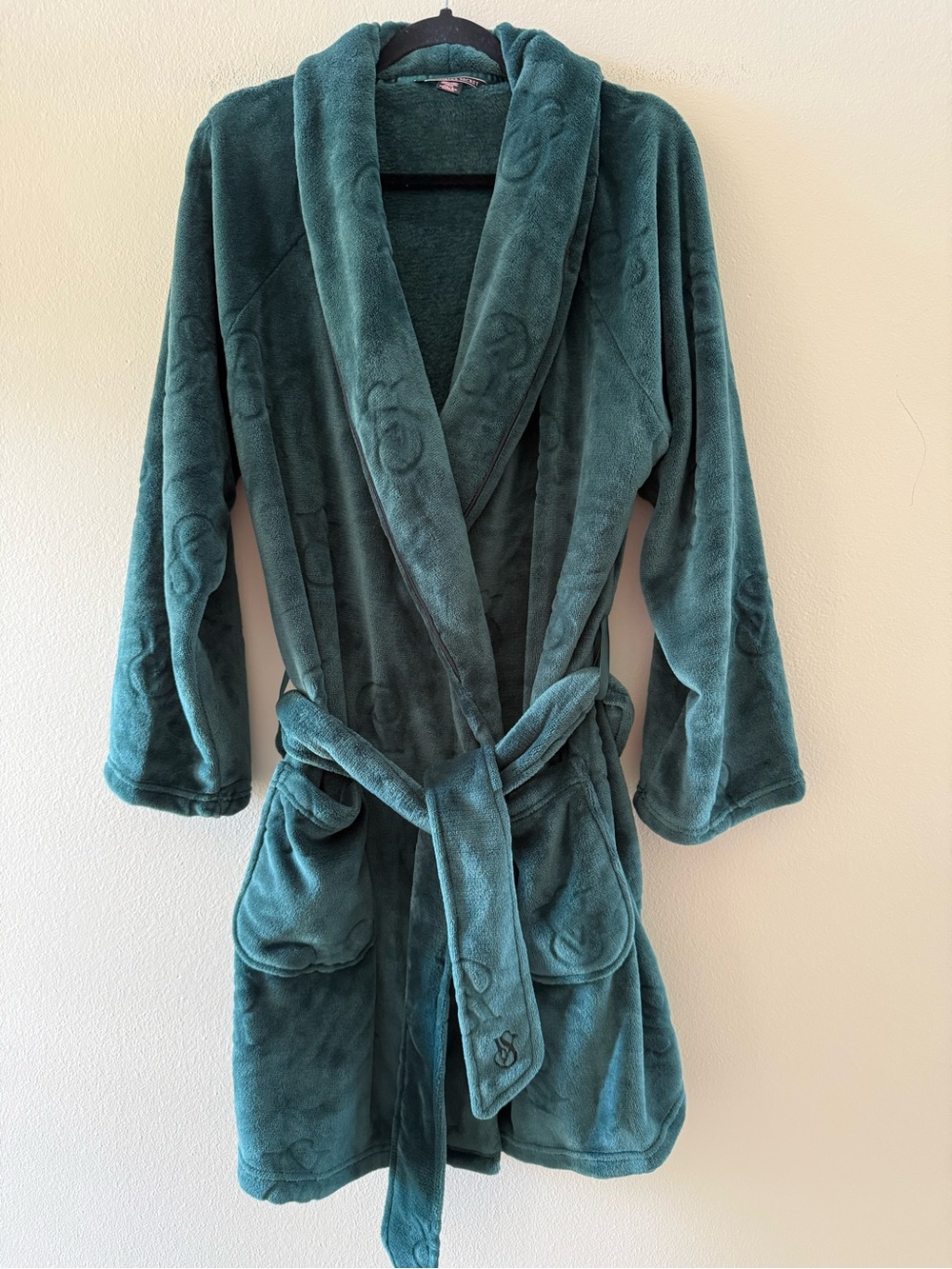 Victoria's Secret Women’s Green Plush Soft Bath Robe